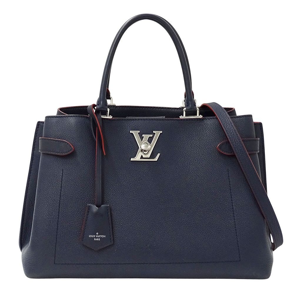 Louis Vuitton 2-Way Shoulder Bag Lockme de Leather Marine Navy Fashionable