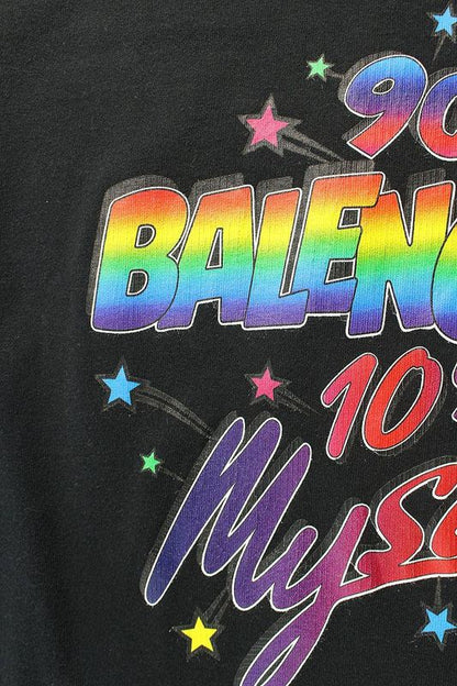 Balenciaga 612964 Tmvh3 Logo-printed Paint Finish T-shirt Men's S