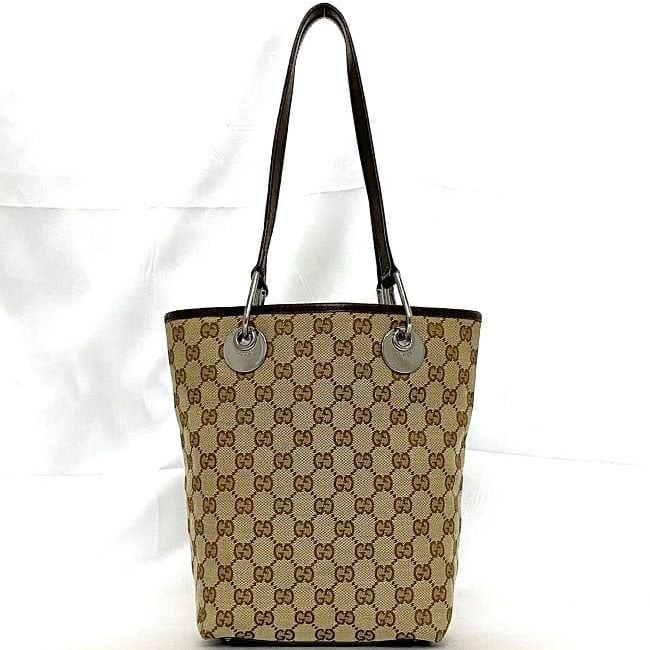 Gucci Tote Bag Beige Brown
