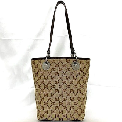 Gucci Tote Bag Beige Brown