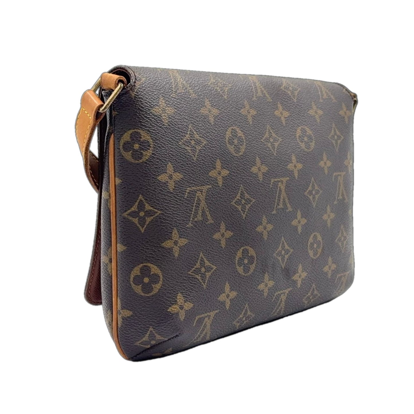 Louis Vuitton Musette Tango Short Strap Monogram Leather Brown Shoulder Bag Gold — view 2