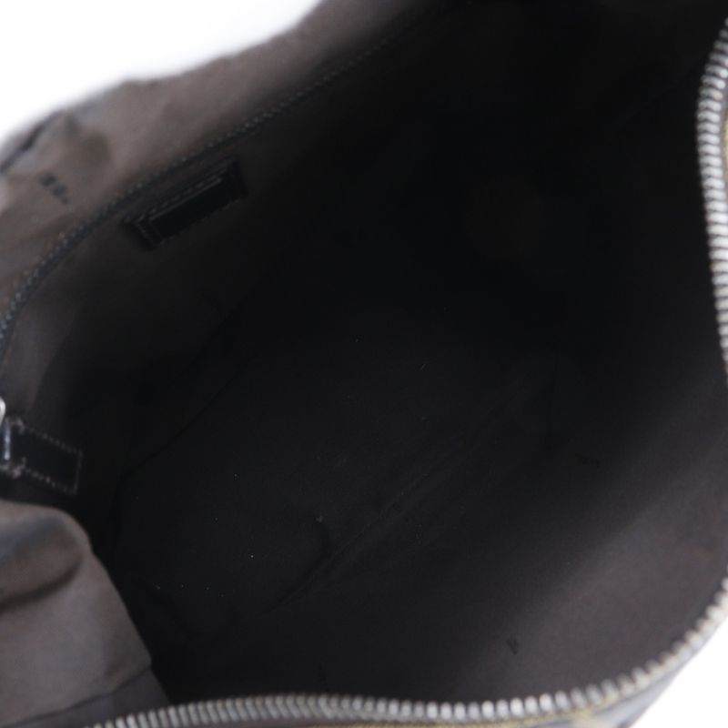 Fendi Zucca One Shoulder Nylon Canvas Brown Women Shoulder Bag