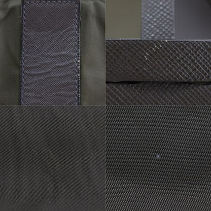 Prada Nylon Khaki Unisex Boston Bag