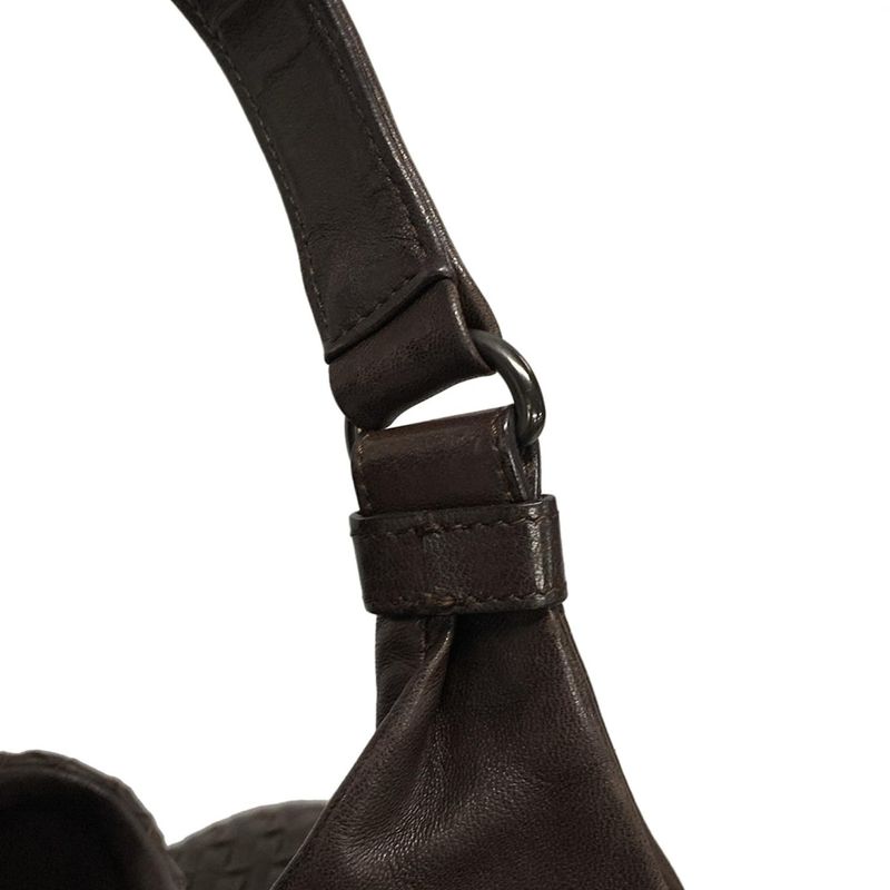 Bottega Veneta Intrecciato Tote Bag 125787 Dark Brown Leather