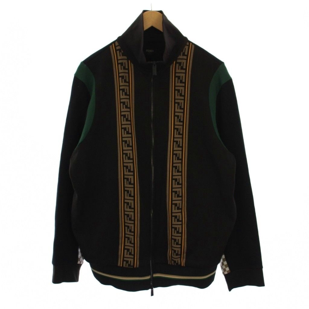 Fendi Zucca Pattern Jacket Black Beige