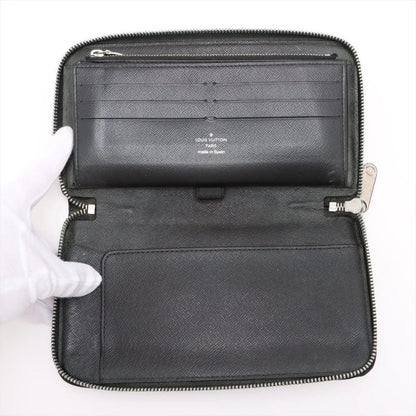 Louis Vuitton Damier Graphite Zippy Organizer N63077 Leather Long Wallet Round