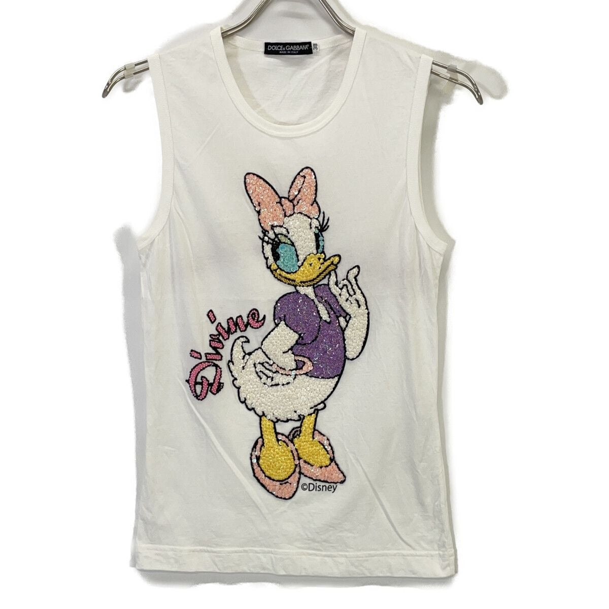 Dolce & Gabbana Tjfe White Cotton Digi Duck Tank Top 38