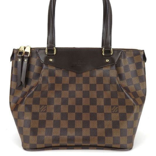 Louis Vuitton Tote Bag Westminster PM Damier Canvas Brown Gold Hardware