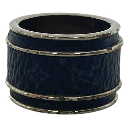 Louis Vuitton Bag Monogram Eclipse Ring Silver Metal