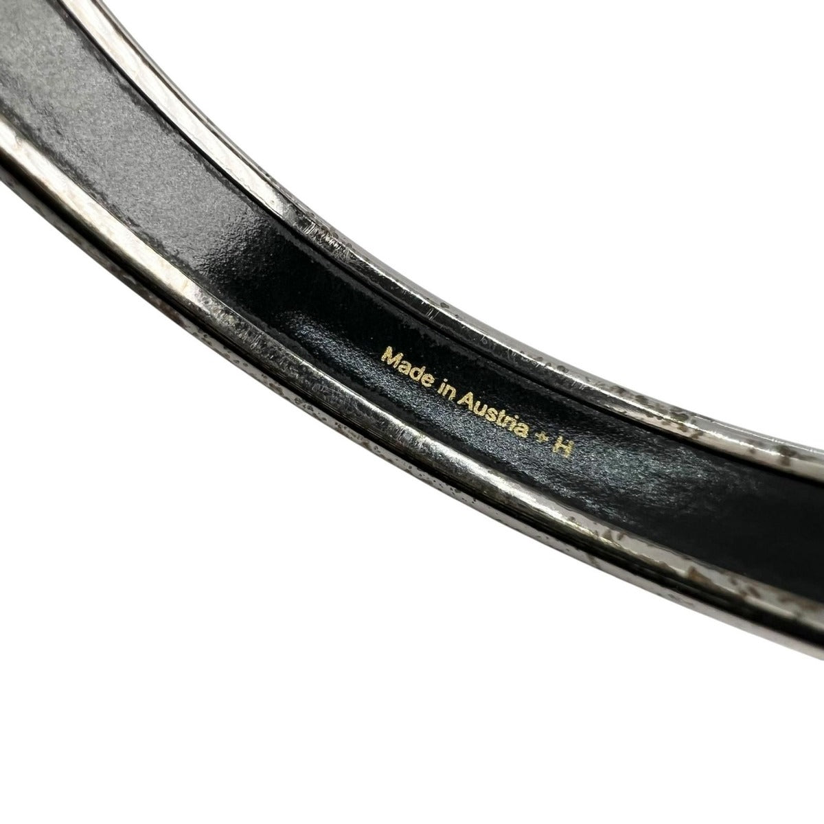 Hermes Enamel PM Chaine D'ancre Metal Black Bracelet Bangle — view 4