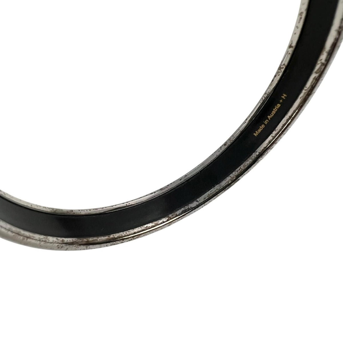 Hermes Enamel PM Chaine D'ancre Metal Black Bracelet Bangle — view 5