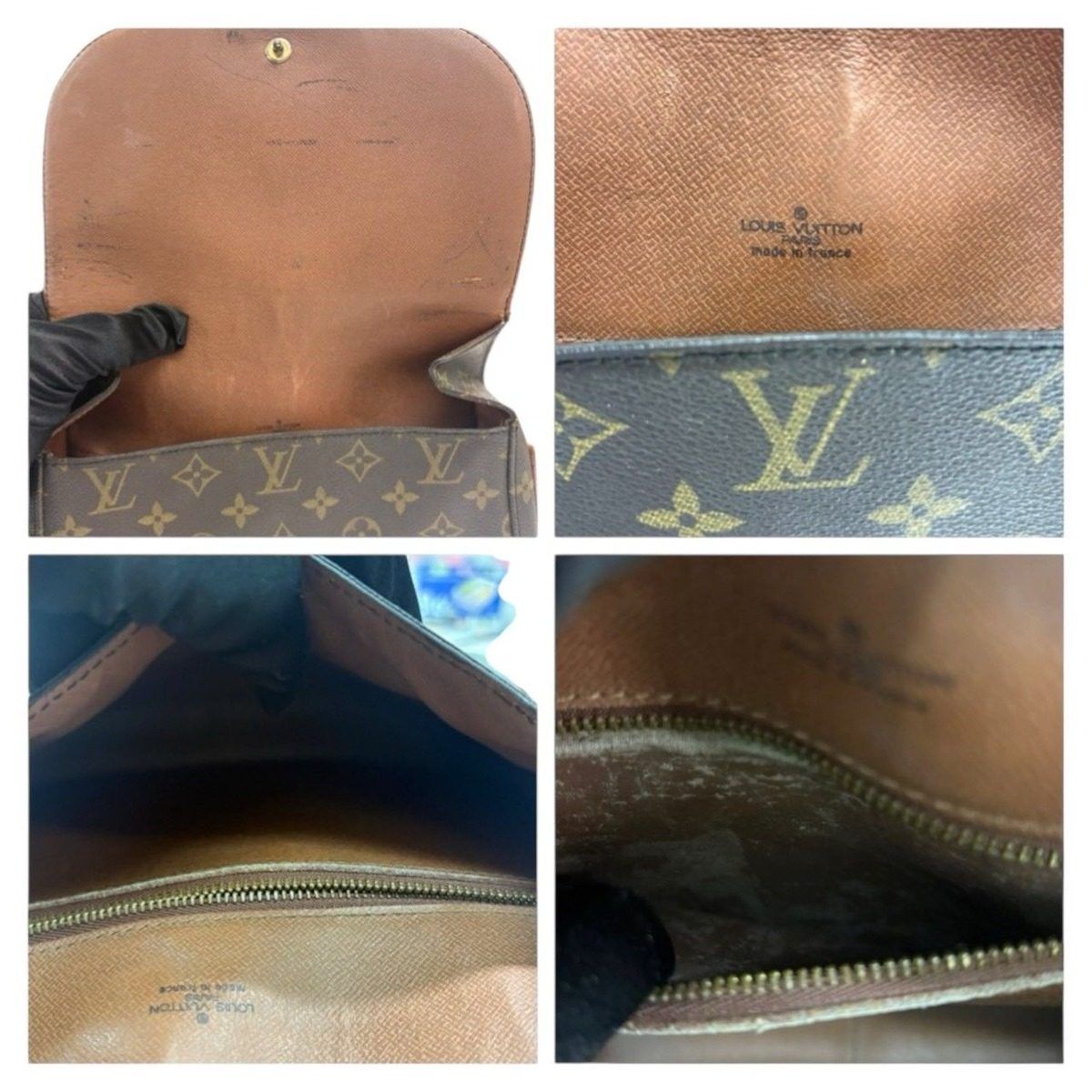 Louis Vuitton Monogram Saint Cloud Brown Gold Leather — view 8