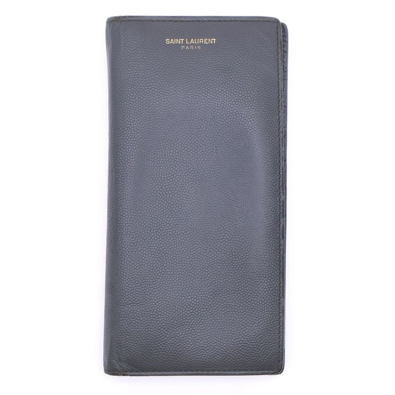 Saint Laurent Paris Organizer Leather Long Fold Wallet