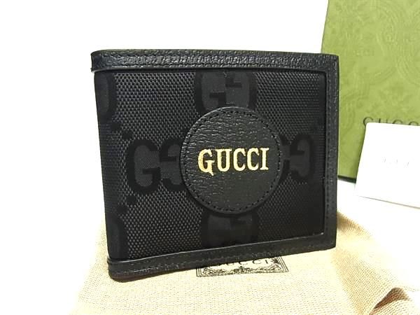 Gucci 625573 0416 Off The Grid Nylon Canvas And Leather Bifold Wallet