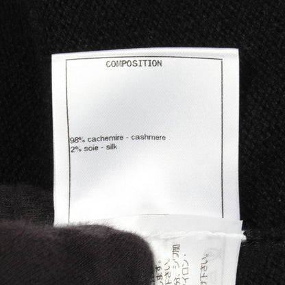 Chanel Knit CC Logo Flower Black Cashmere Silk — view 4
