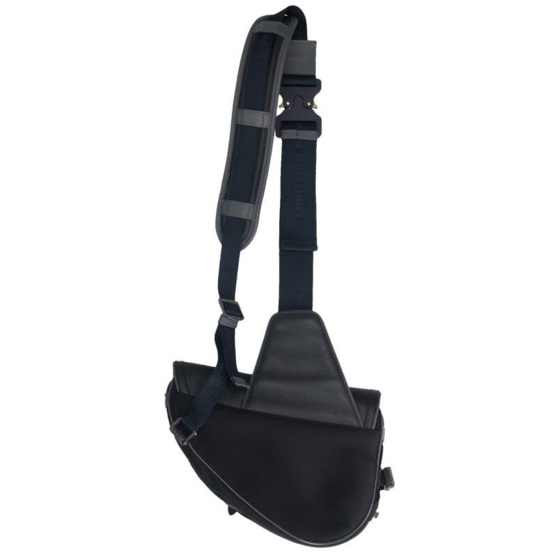 Dior X Sacai Saddle 1adpo246usc Leather Nylon Shoulder Bag Men's