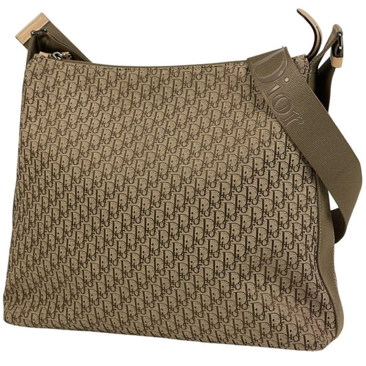 Dior Trotter Pattern Shoulder Bag Crossbody Canvas Brown
