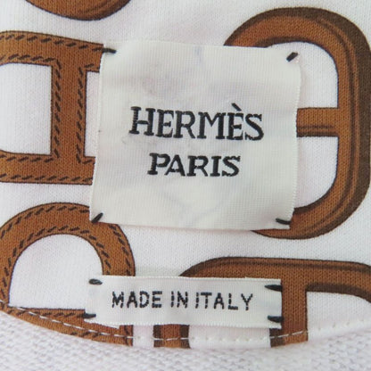 Hermes 24SS 100% Cotton Chaine D'ancre Teddy Blouson Ivory Brown 38 Made In