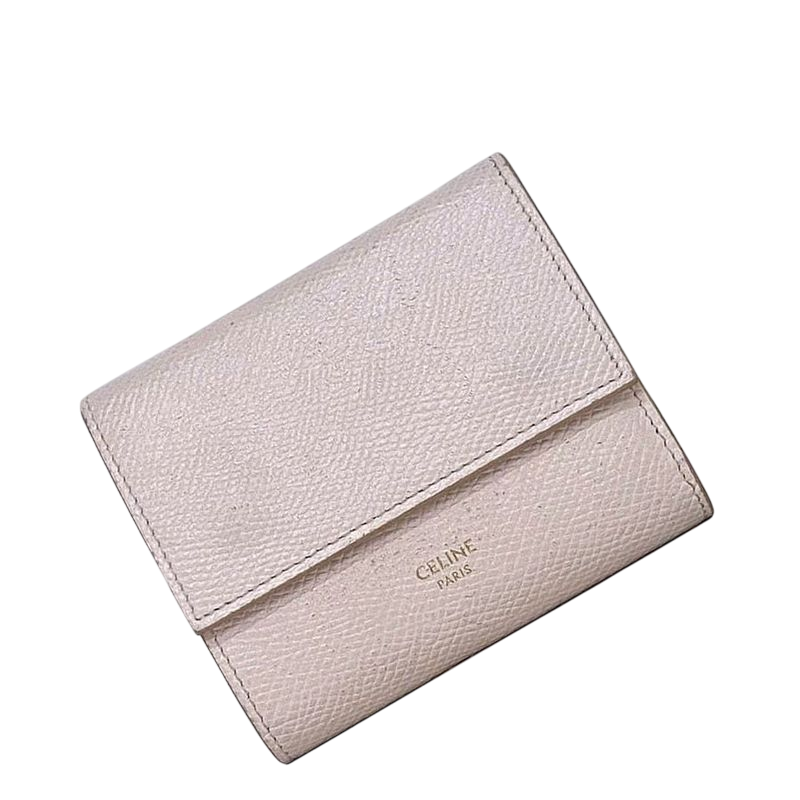 Celine Wallet Trifold Wallet Pink Beige 10b57