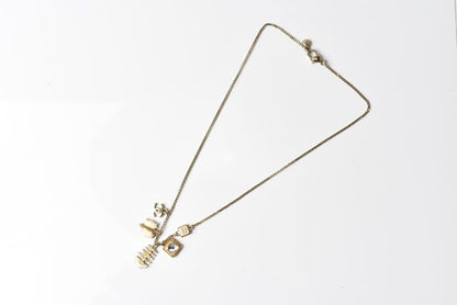 Chanel Necklace Pendant Chain Ladies Marine Motif