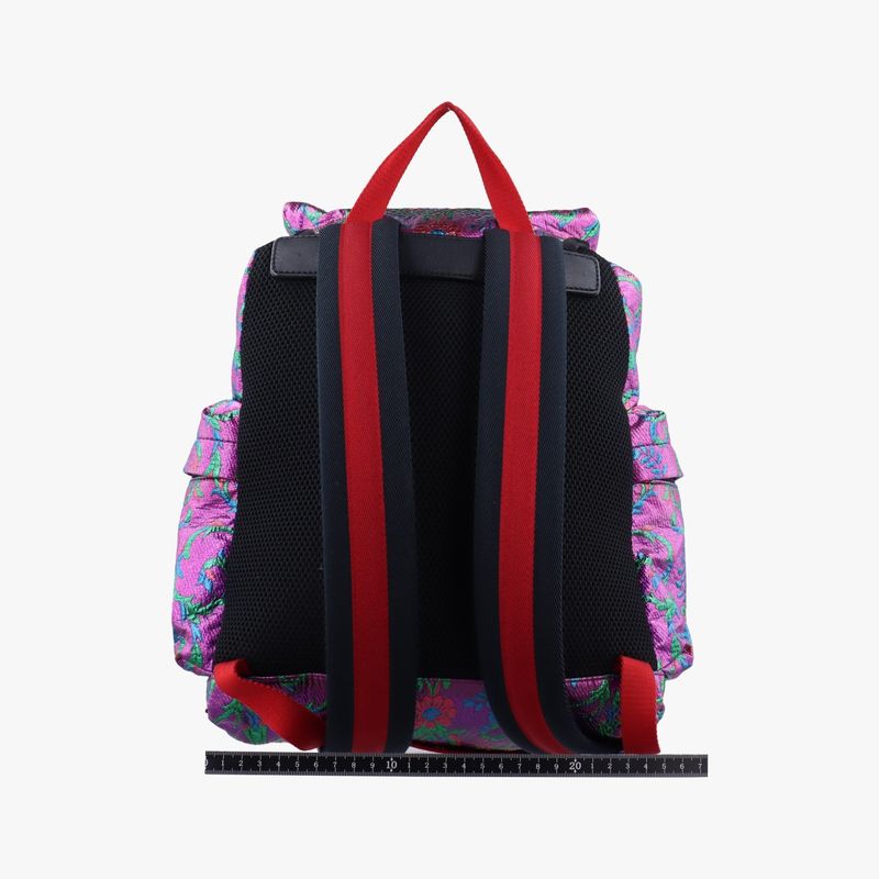 Gucci Brocade Tech Pack Purple And Multicolor PVC Coated Canvas 466467 E02164197
