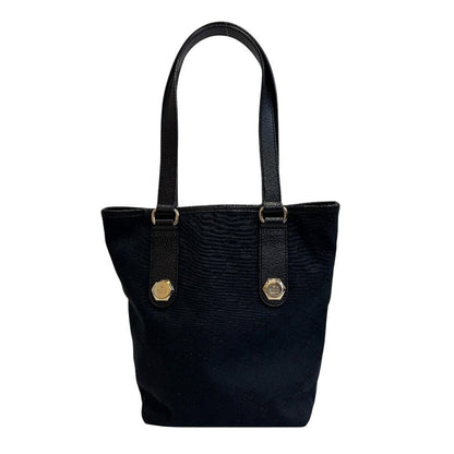 Gucci GG Pattern Hand Canvas Tote Black