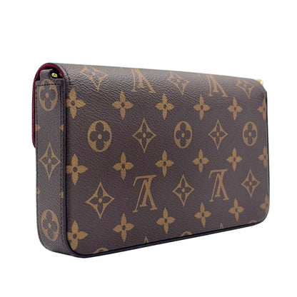 Louis Vuitton Pochette Felicity Monogram Brown Bordeaux Shoulder Bag Gold — view 2