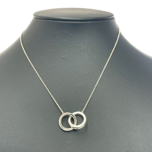 Tiffany & Co Silver 1837 Interlocking Circle Necklace 5.6 g 925 Engraved