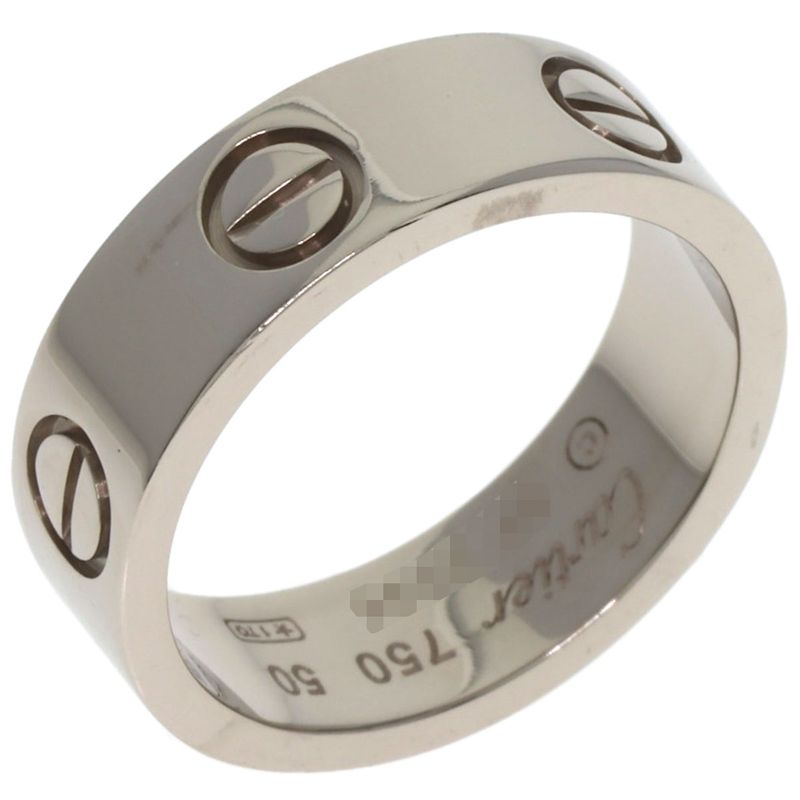 Cartier Love Ring #50 Ring - 18K White Gold Ladies