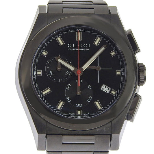 Gucci Pantheon 115.2 Stainless Steel Black Quartz Chronograph Dial