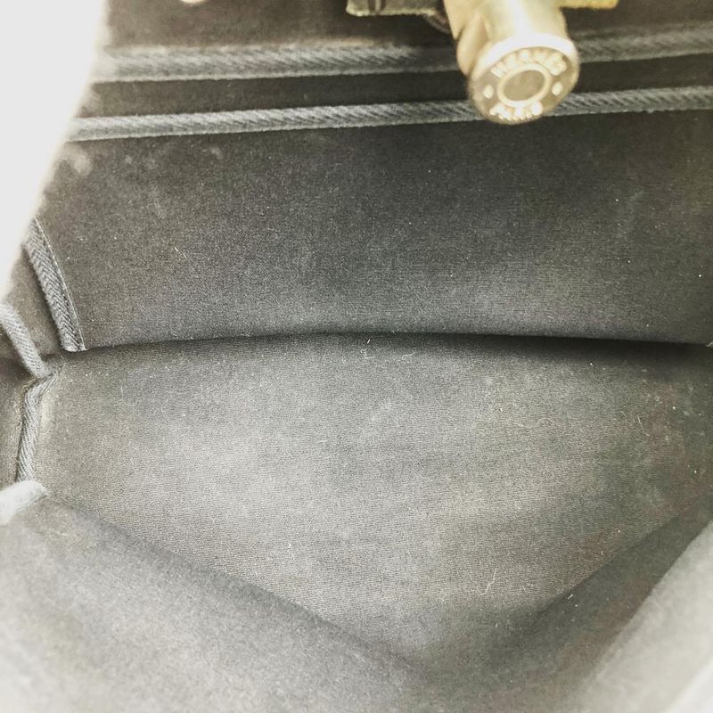 Hermes Yale Bag PM Canvas 2WAY Replaceable Shoulder Bag Handbag Black Ladies Men