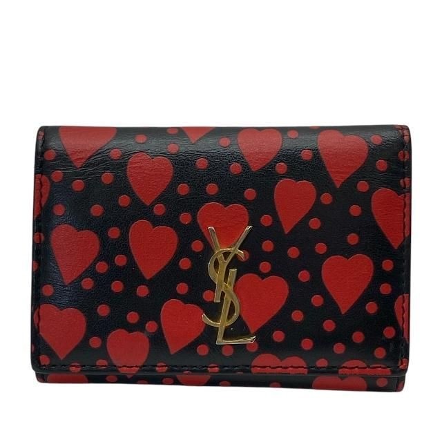 Saint Laurent Paris 6-stack Key Case Hook Compact Heart Motif Allover