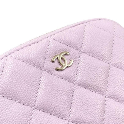 Chanel Shoulder Bag Mini Chain Wallet Ap4000 Matelasse Caviar Skin Coco Mark