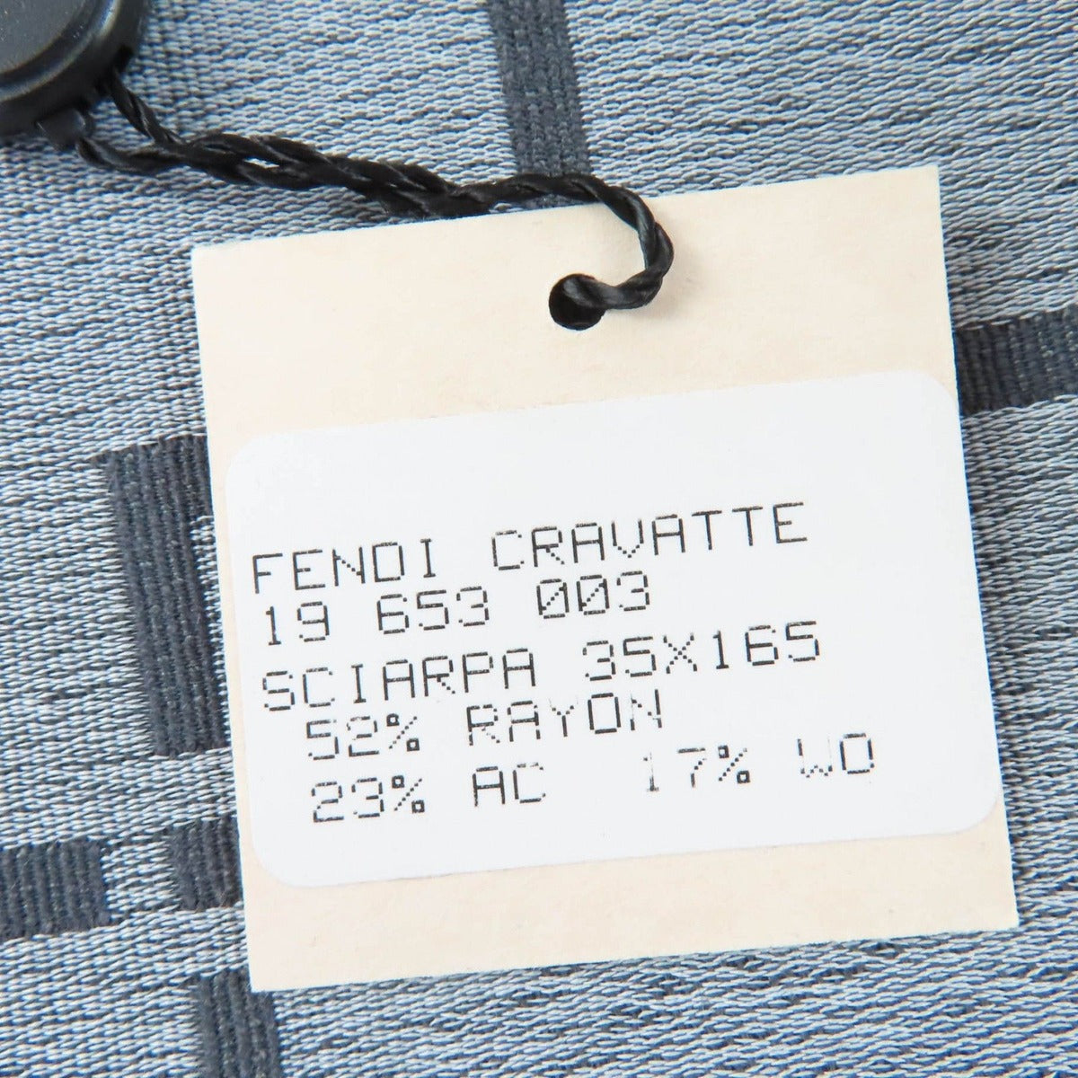 Fendi Wool Angora Blend FF Pattern with Fringe Shawl Scarf Gray — view 6