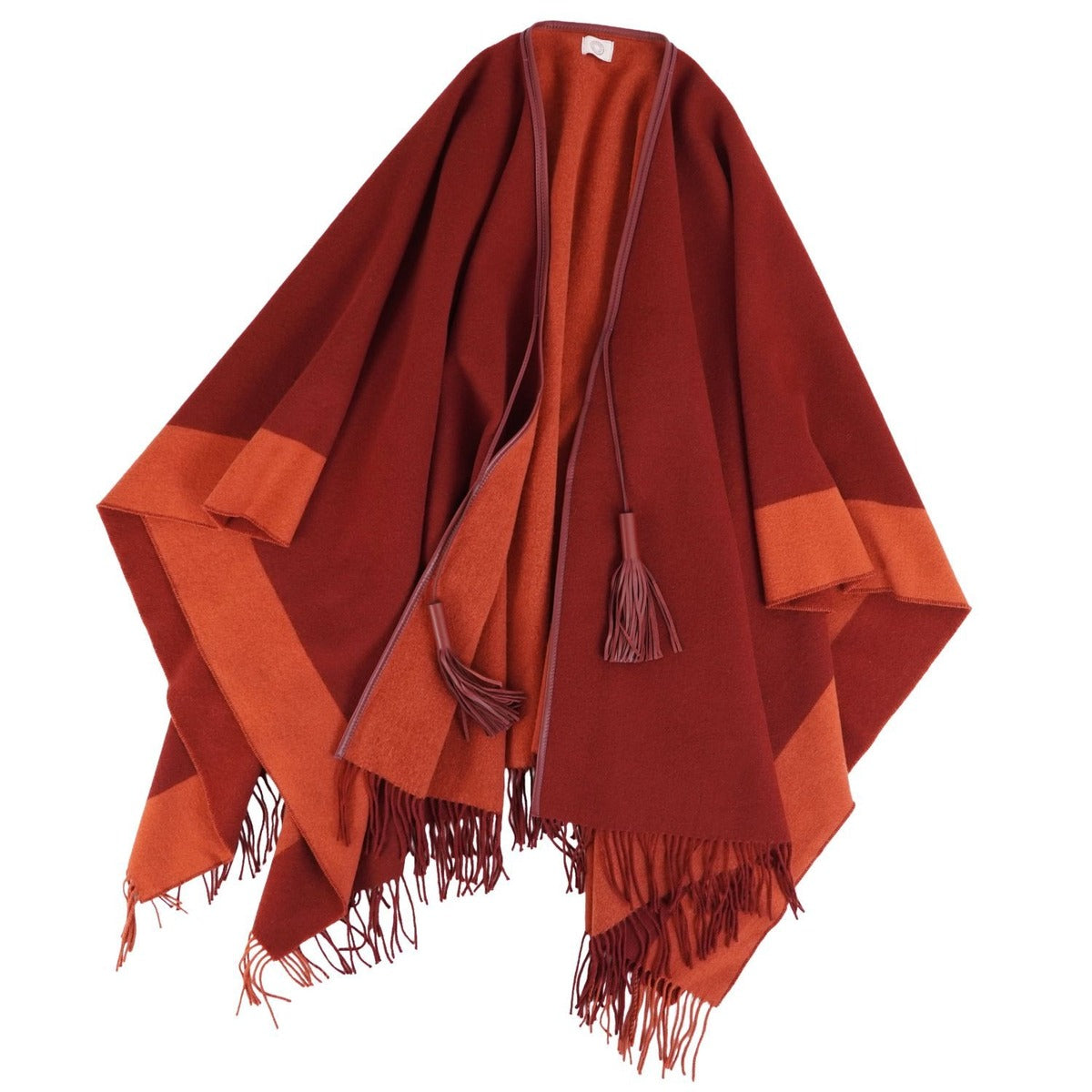 Hermes Coat Poncho Cape Wool Cashmere Outer — view 2