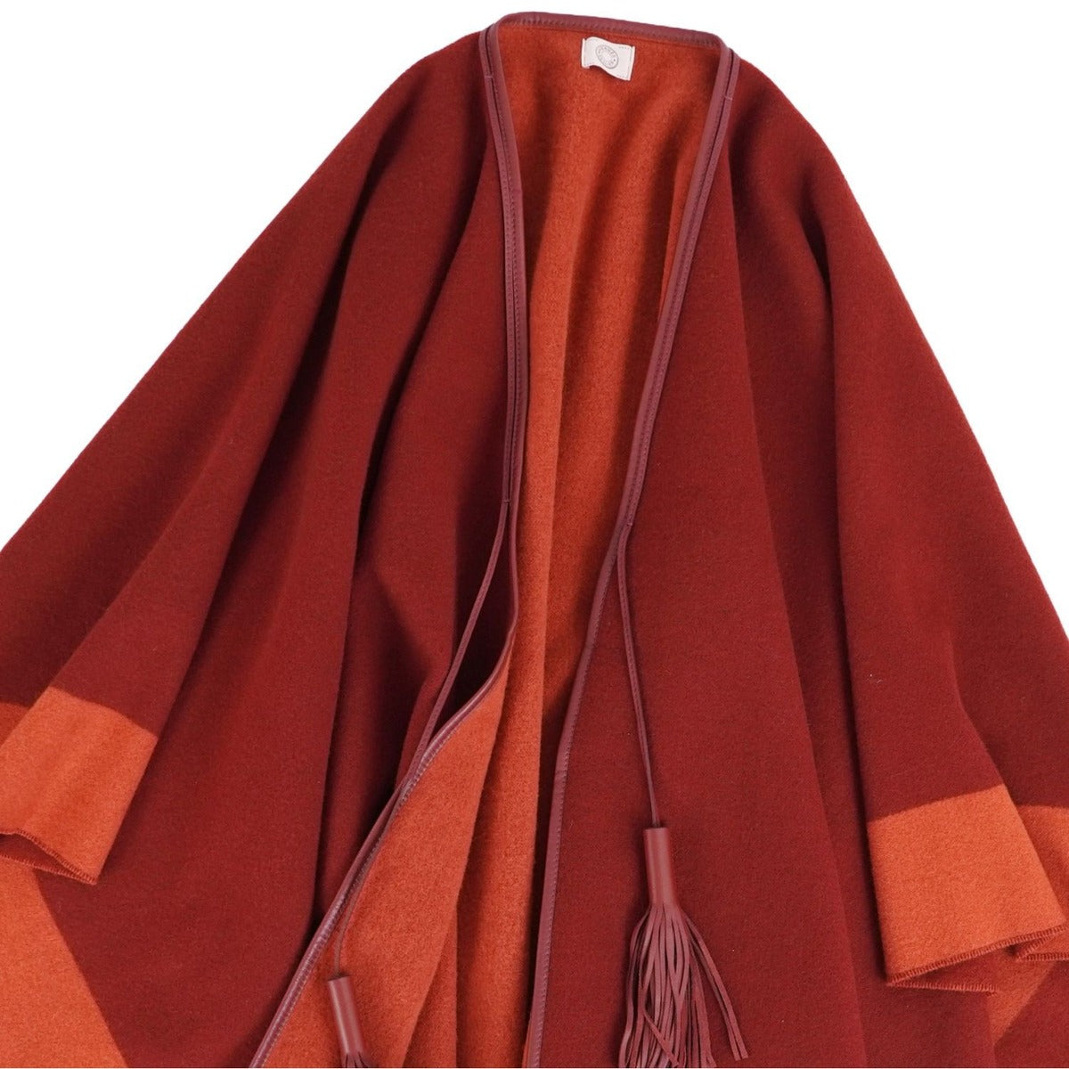 Hermes Coat Poncho Cape Wool Cashmere Outer — view 3