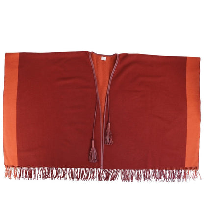 Hermes Coat Poncho Cape Wool Cashmere Outer — view 4