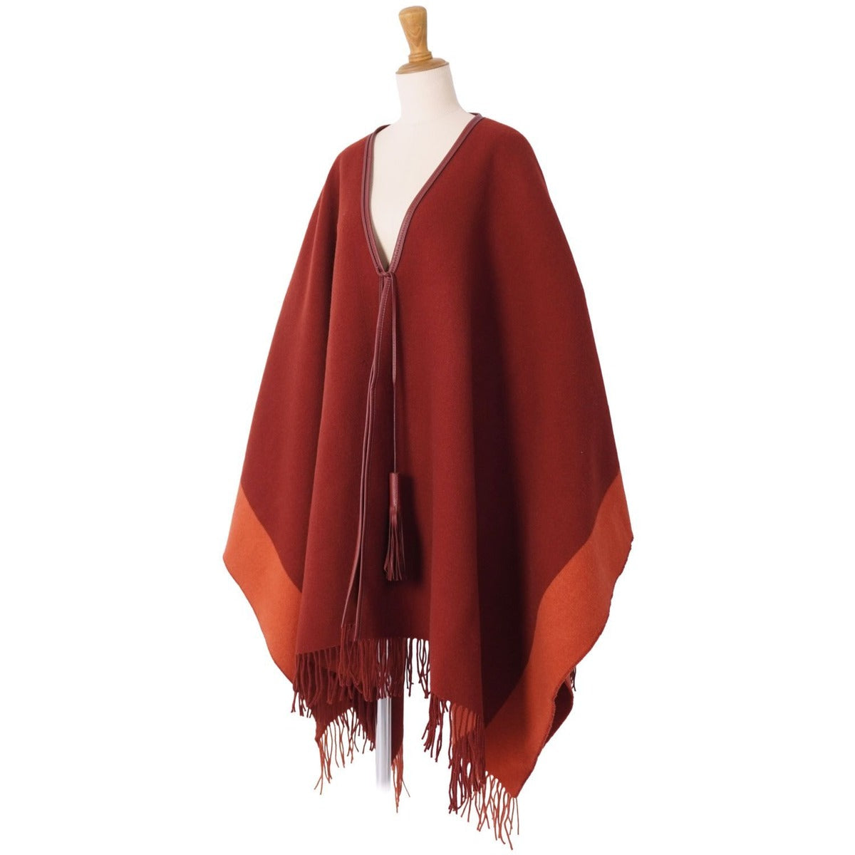 Hermes Coat Poncho Cape Wool Cashmere Outer — view 6