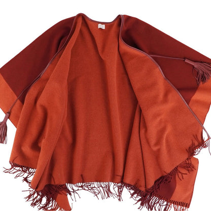 Hermes Coat Poncho Cape Wool Cashmere Outer — view 8