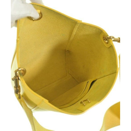 Celine Shoulder Bag Leather Yellow — view 4