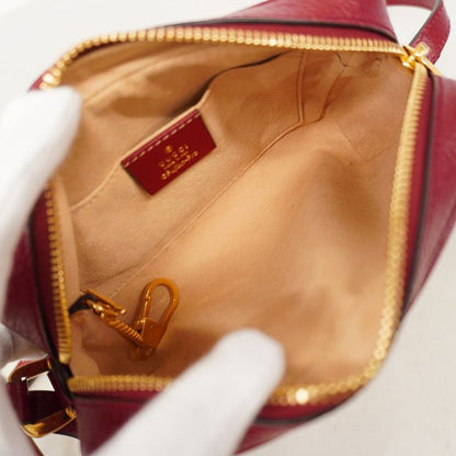 Gucci Shoulder Bag GG Supreme Doraemon 647784 PVC Beige Red Gold Hardware Women