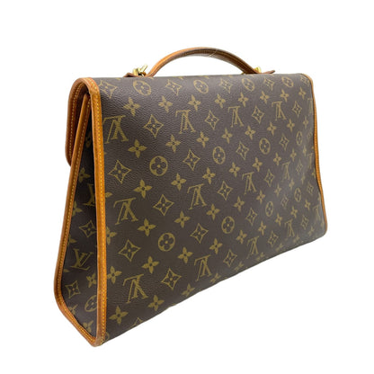 Louis Vuitton Beverly Monogram 2-Way Leather Brown Handbag Gold — view 2