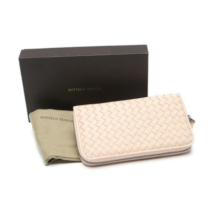 Bottega Veneta V001 N Intrecciato Round Zipper Mesh Eleven Long Wallet