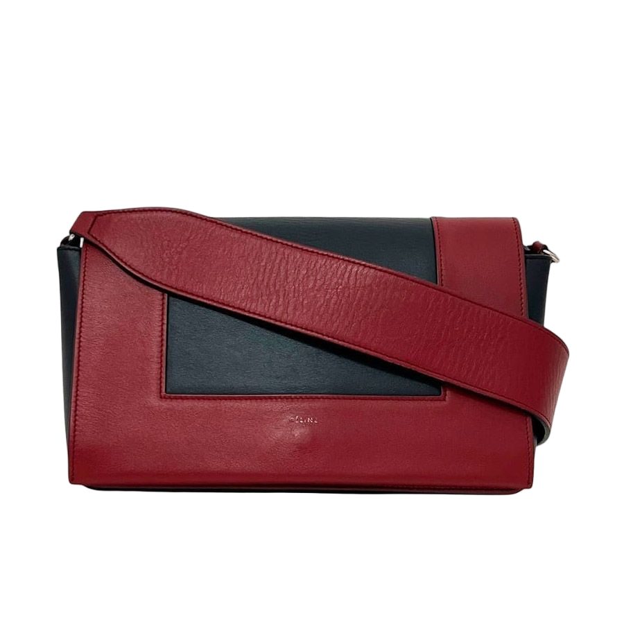 Celine Frame Shoulder Bag Red Navy Blue