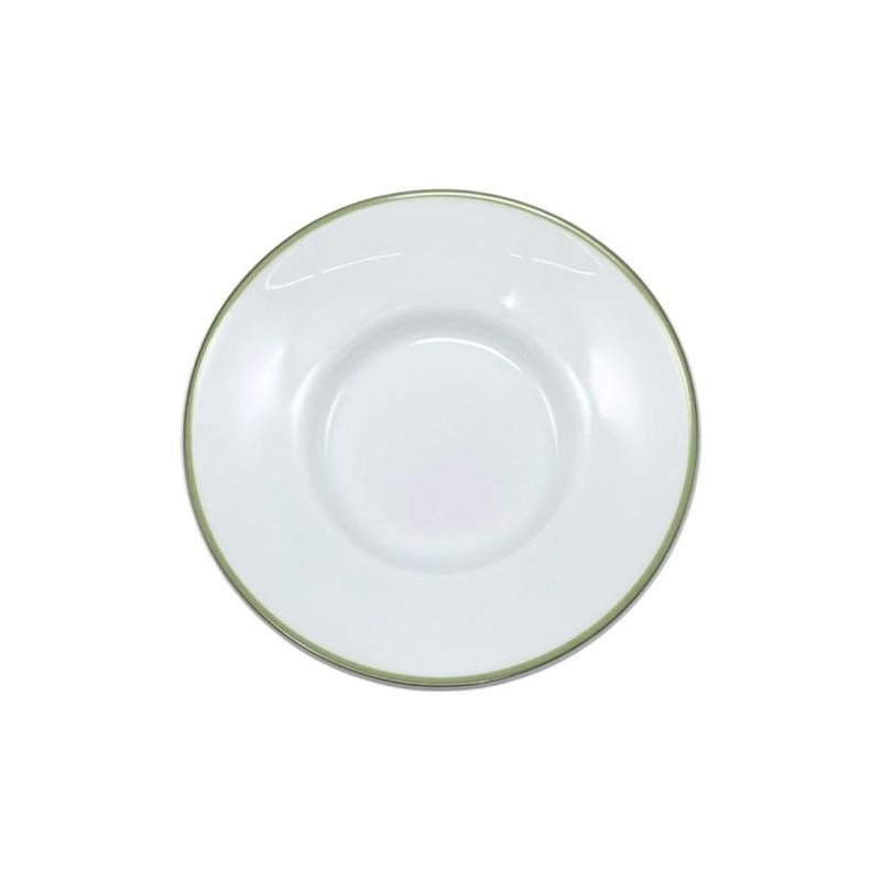 Hermes Teacup Rhythm Asian Teacup and Saucer with Lid H Logo Green White Hermes