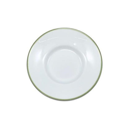 Hermes Teacup Rhythm Asian Teacup and Saucer with Lid H Logo Green White Hermes