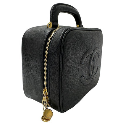 Chanel Bag Women's Branded Handbag Matelasse Leather Black Gold Hardware Vanity