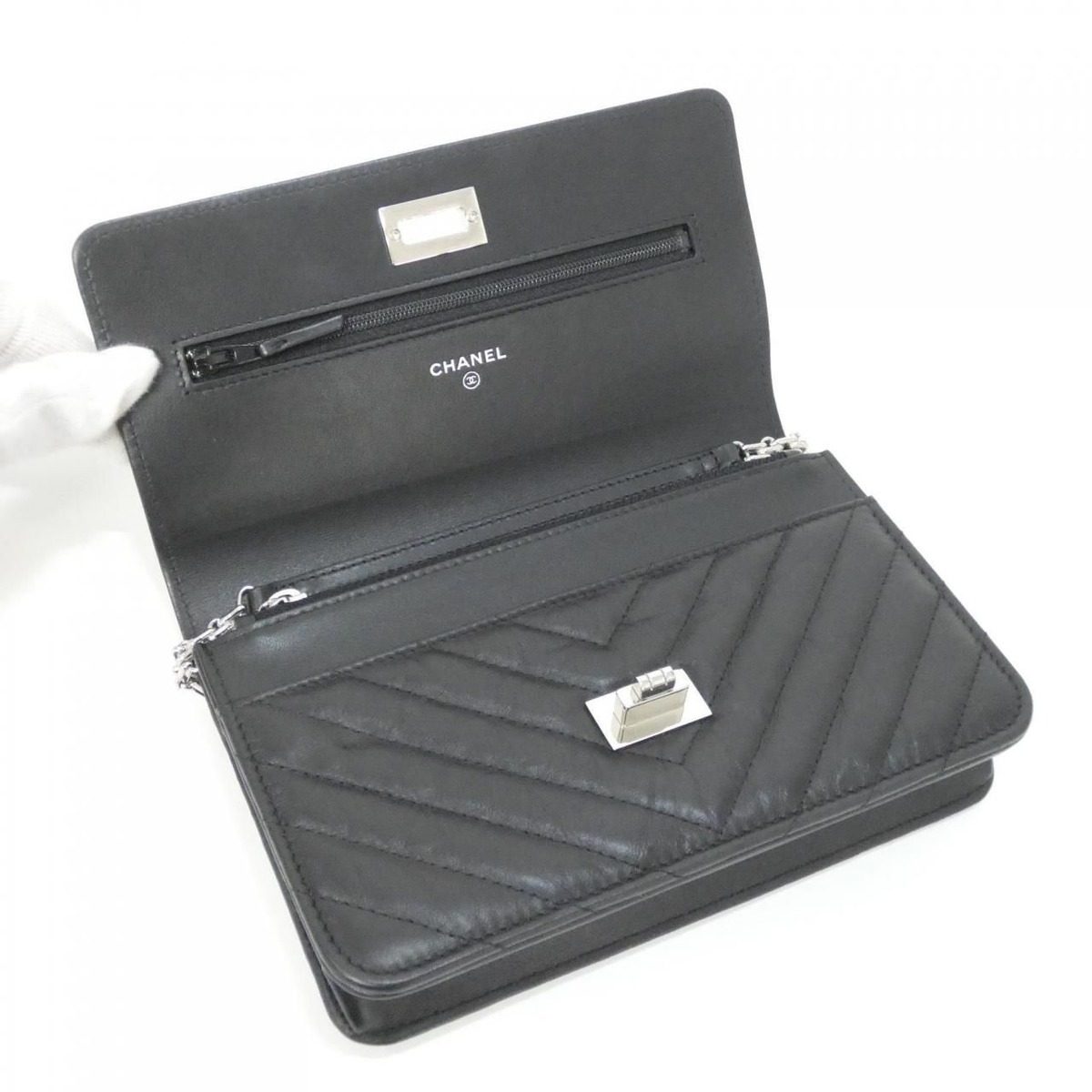 Chanel Chain Wallet Silver — view 6