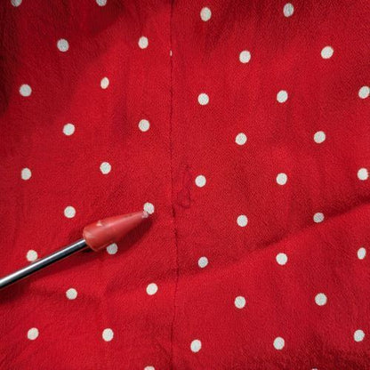 Celine | By Hedi Slimane Edith Liman Dot Print Georgette Pleated Skirt | 36 |