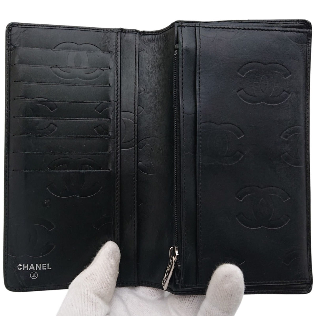 Chanel Cambon Coin Purse Calfskin Black — view 11